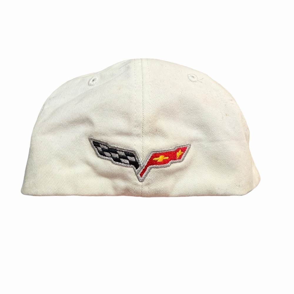 Vintage corvette C6 White Fitted Hat OSFM Embroidered Norscot - Picture 3 of 6